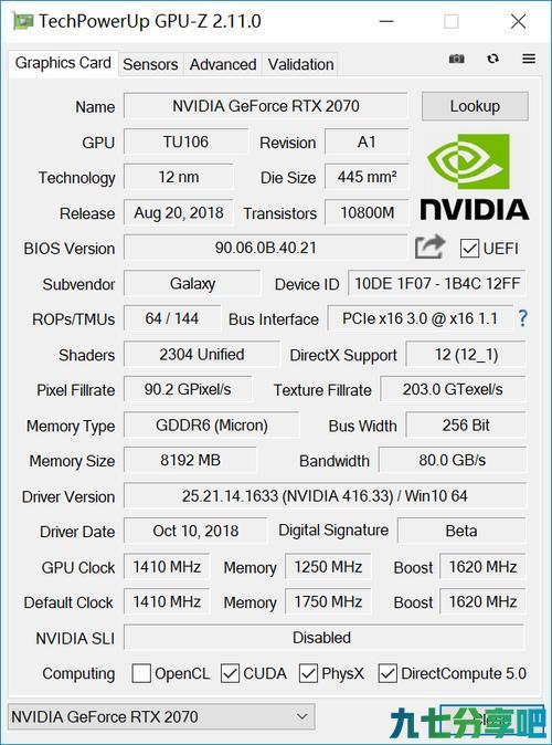 性能比肩GTX 1080 影驰RTX 2070大将显卡评测