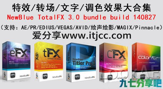 AE PR 字幕制作插件 NewBlue_TotalFX5_AEX_v6.0 破解版