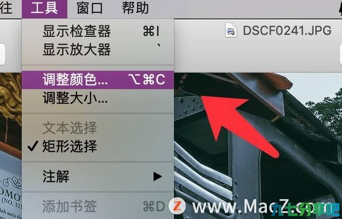 如何在macos电脑中使用预览将图片变为黑白？
