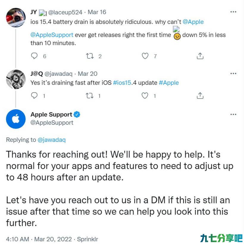 千万别升级！苹果用户反映iOS 15.4续航崩了，官方承认