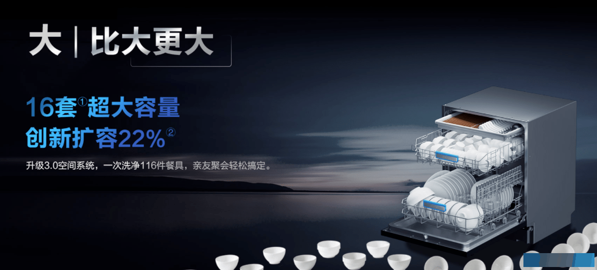 海纳家宴级餐具，老板家用洗碗机全面升级，有容乃大！