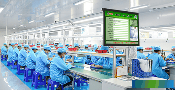 工业园区商用显示整体应用点位，整合多媒体信息