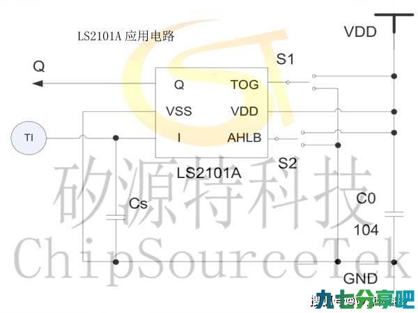 LS2101A为单通道电容式触摸感应芯片